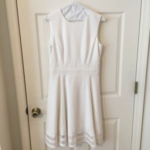 Calvin Klein White Dress with Mesh